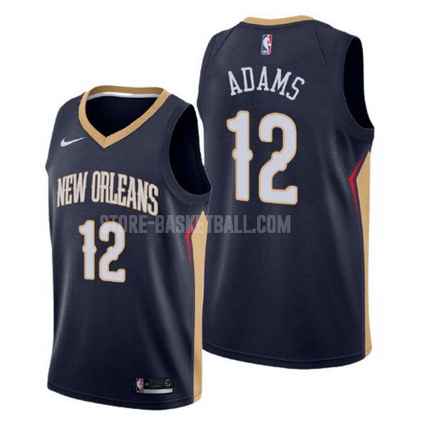 new orleans pelicans steven adams 12 navy blue icon men's replica jersey