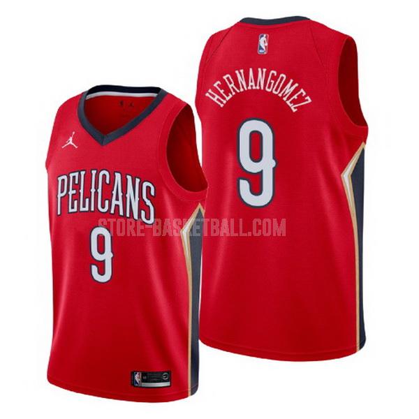 new orleans pelicans willy hernangomez 9 red statement men's replica jersey