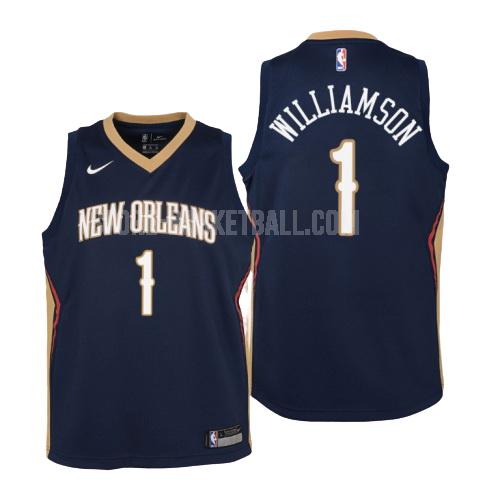 new orleans pelicans zion williamson 1 navy icon youth replica jersey