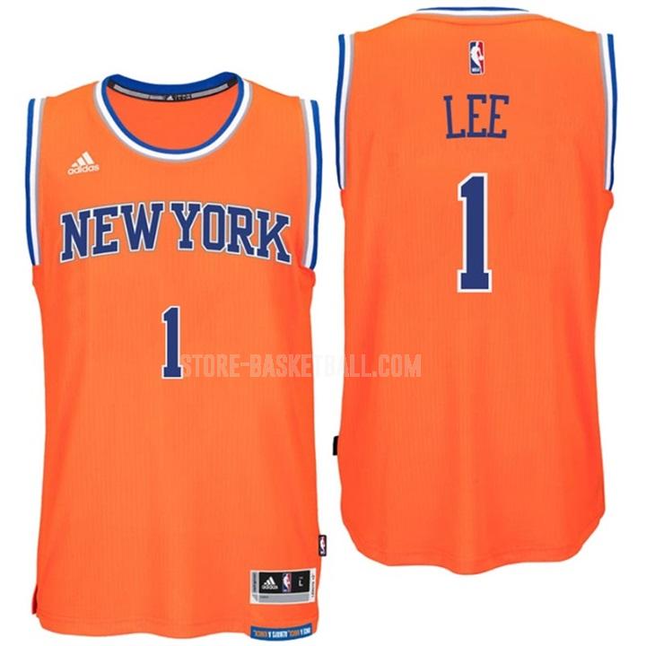 new york knicks courtney lee 1 orange alternate swingman men's replica jersey