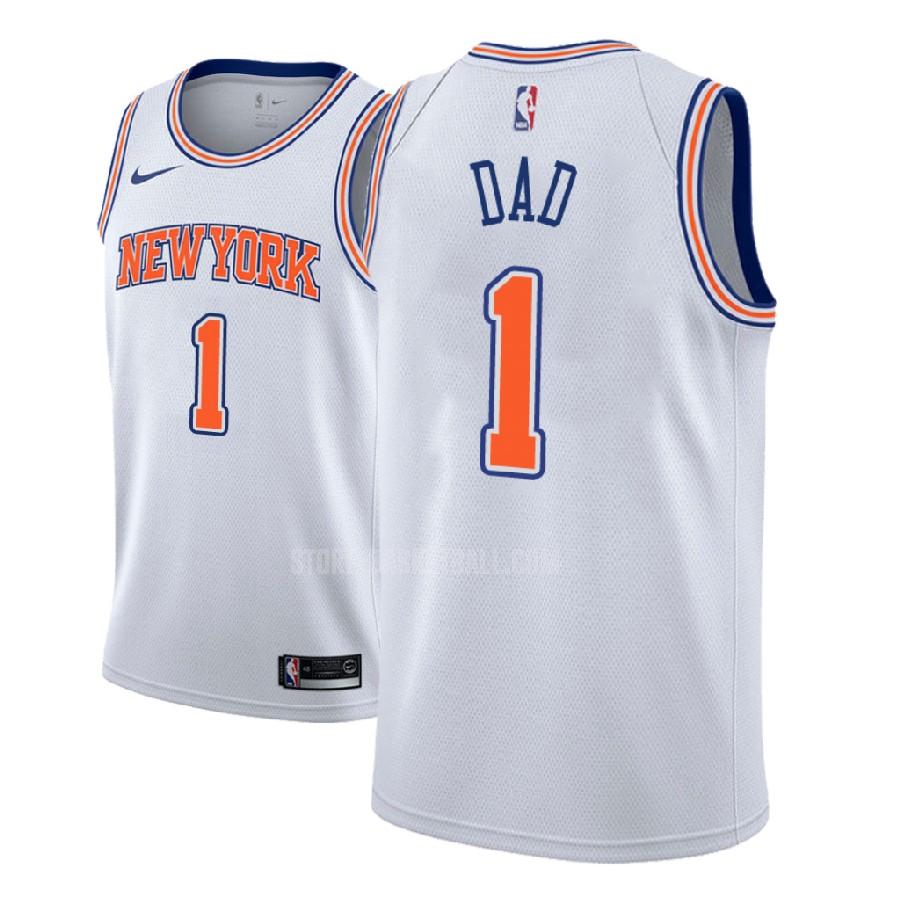 new york knicks dad 1 white fathers day men's replica jersey