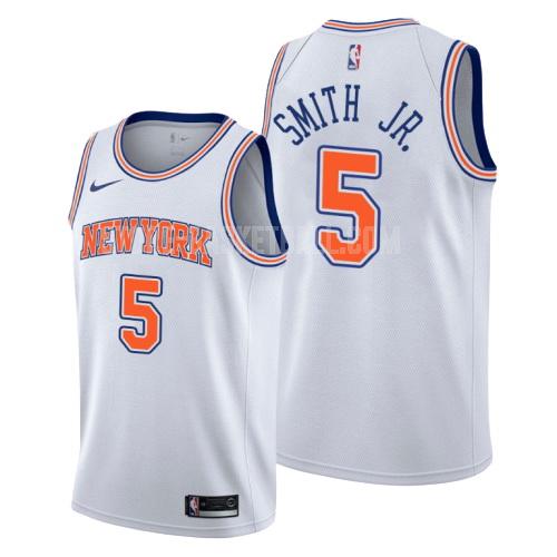 new york knicks dennis smith jr 5 white statement men's replica jersey