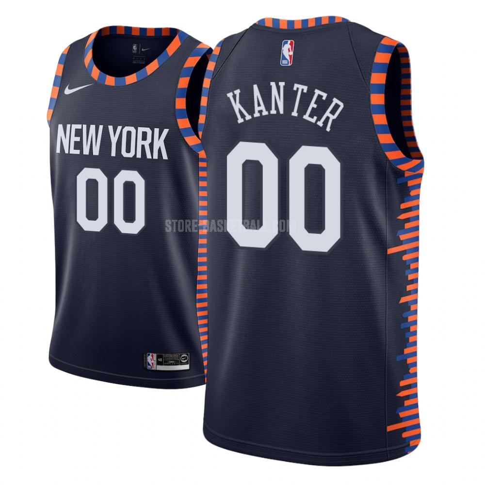 new york knicks enes kanter 0 navy city edition youth replica jersey