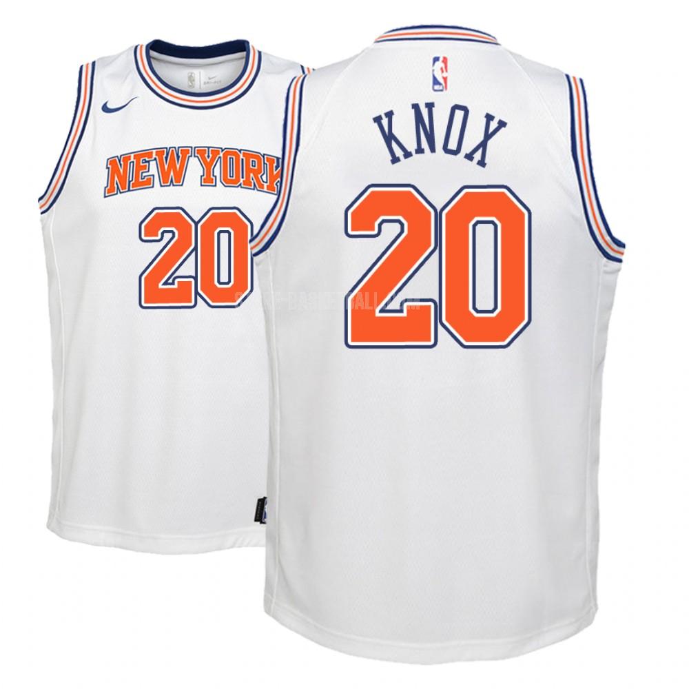 new york knicks kevin knox 20 white statement youth replica jersey