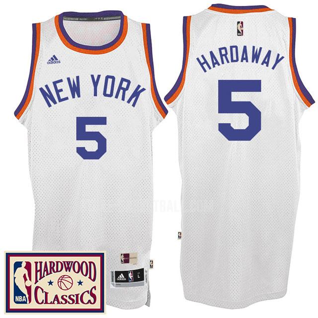 new york knicks tim hardaway jr 3 white hardwood classics men's replica jersey