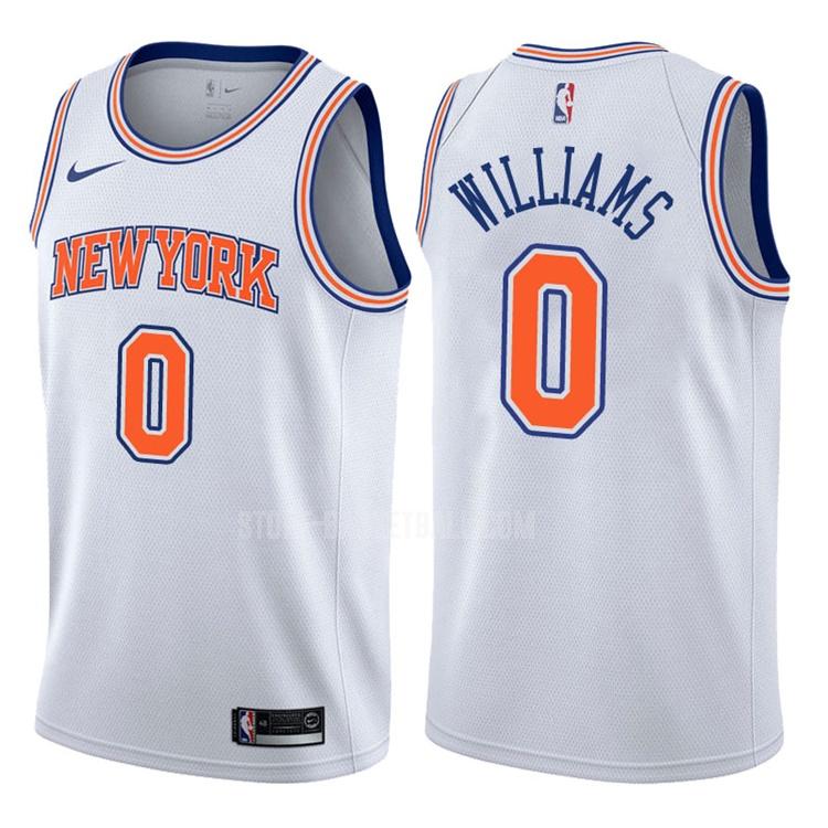new york knicks troy williams 0 white statement men's replica jersey