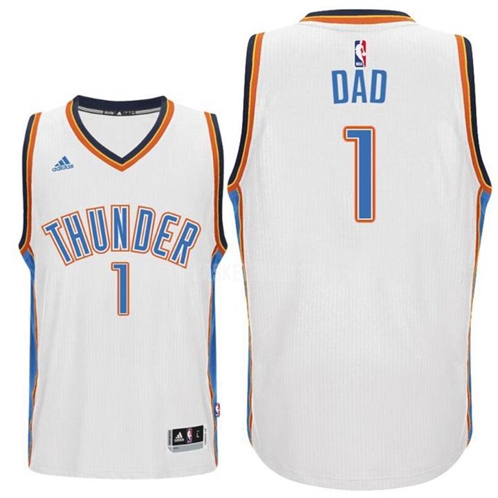 oklahoma city thunder dad 1 white fathers day men's replica jersey