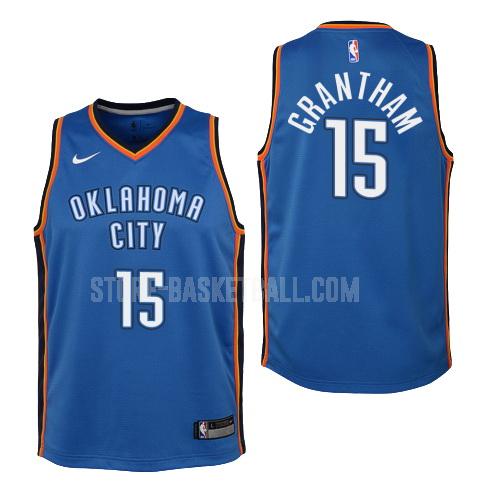 oklahoma city thunder donte grantham 15 blue icon youth replica jersey