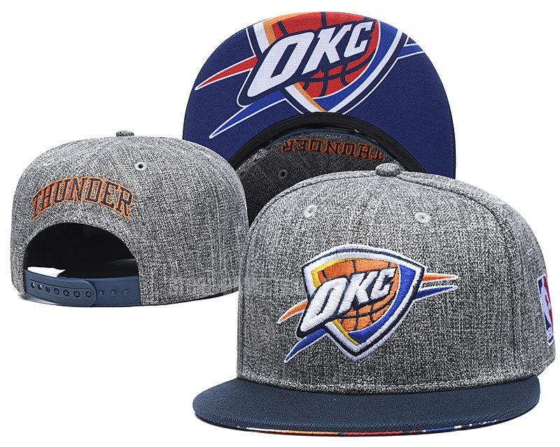 oklahoma city thunder gray ne146 men's basketball hat