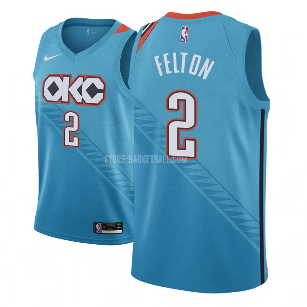 oklahoma city thunder raymond felton 2 blue city edition men's replica jersey