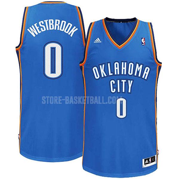 oklahoma city thunder russell westbrook 0 blue city edition men's replica jersey