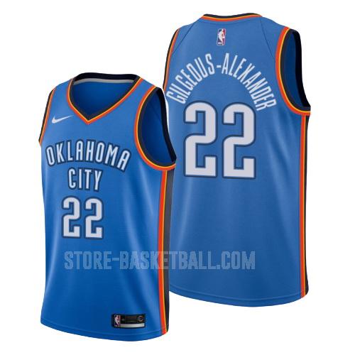 oklahoma city thunder shai gilgeous-alexander 2 blue icon men's replica jersey