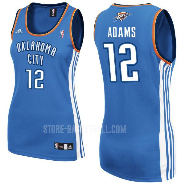 oklahoma city thunder steven adams 12 blue classic women's replica jersey
