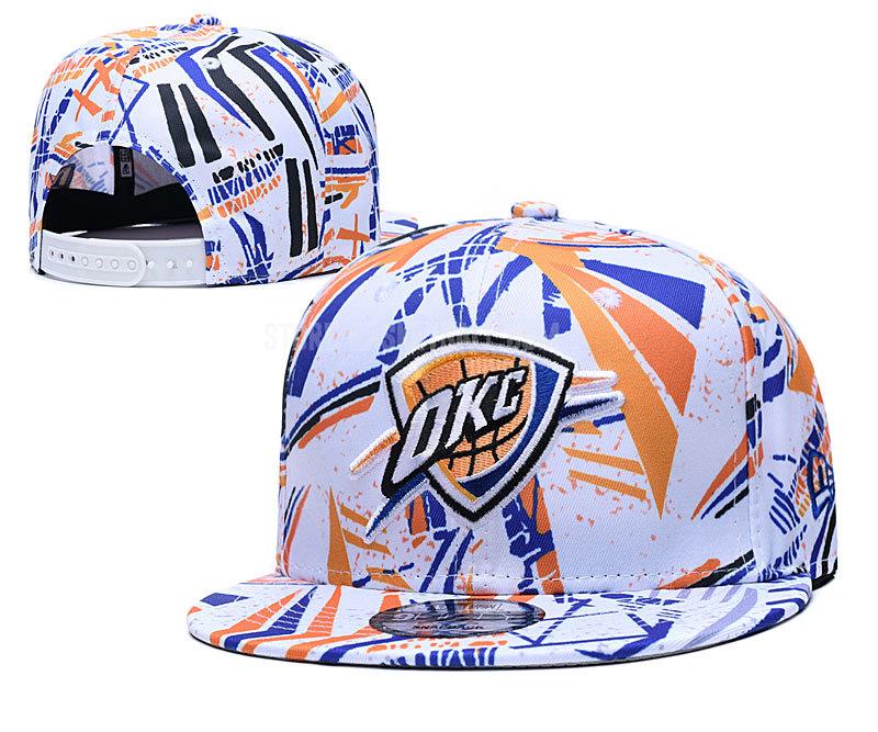 oklahoma city thunder white ne149 men's basketball hat