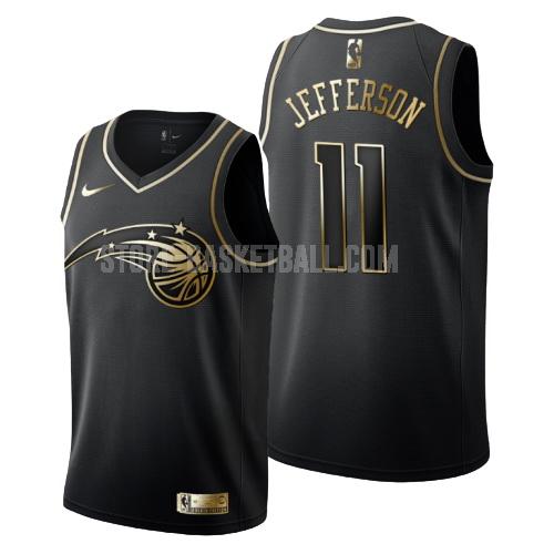 orlando magic amile jefferson 11 black golden edition men's replica jersey