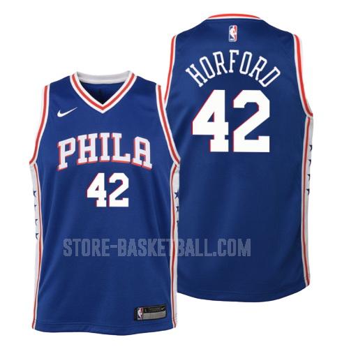 philadelphia 76ers al horford 42 blue icon youth replica jersey