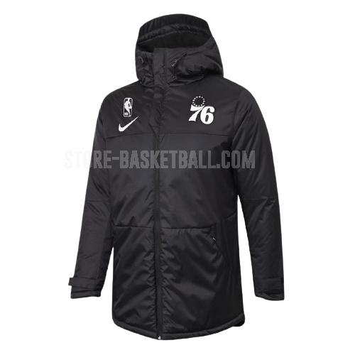 philadelphia 76ers black nba men's cotton jacket