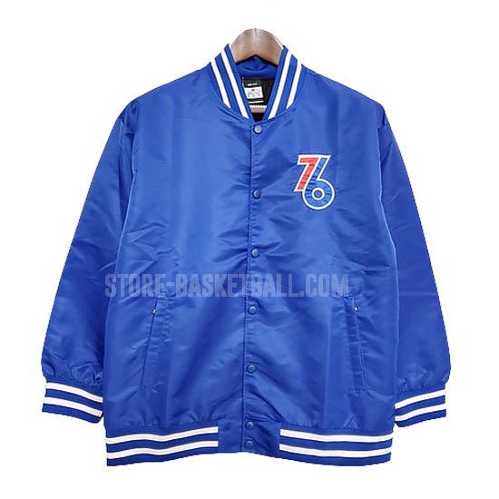 philadelphia 76ers blue basketball men's jacket