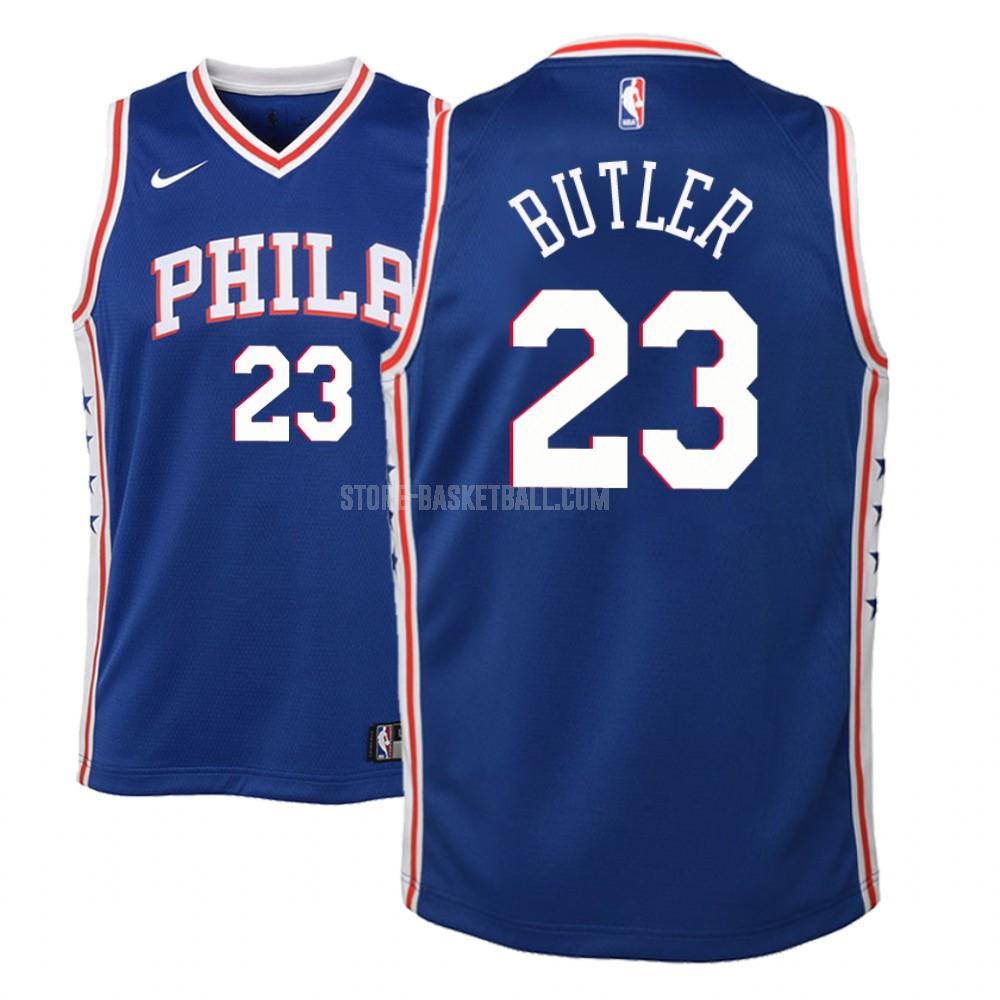 philadelphia 76ers jimmy butler 23 blue icon youth replica jersey