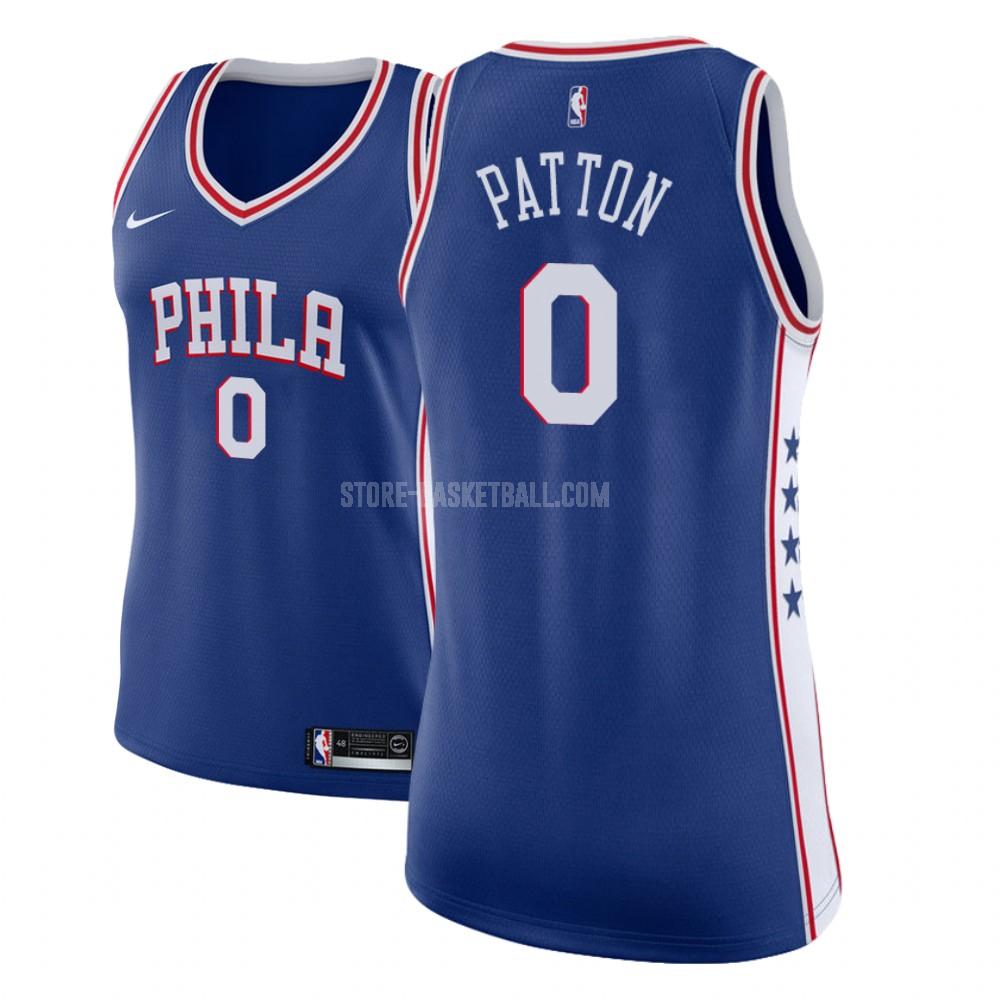 philadelphia 76ers justin patton 0 blue icon women's replica jersey