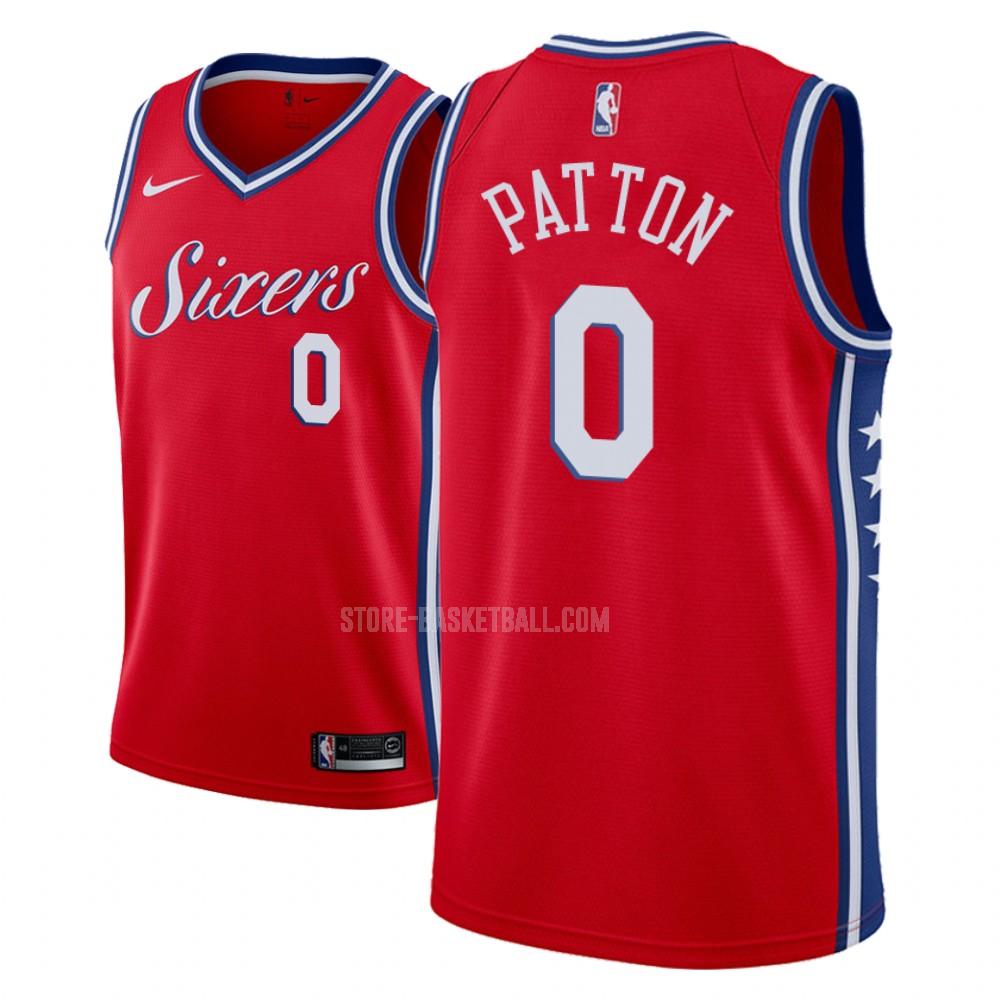 philadelphia 76ers justin patton 0 red statement men's replica jersey