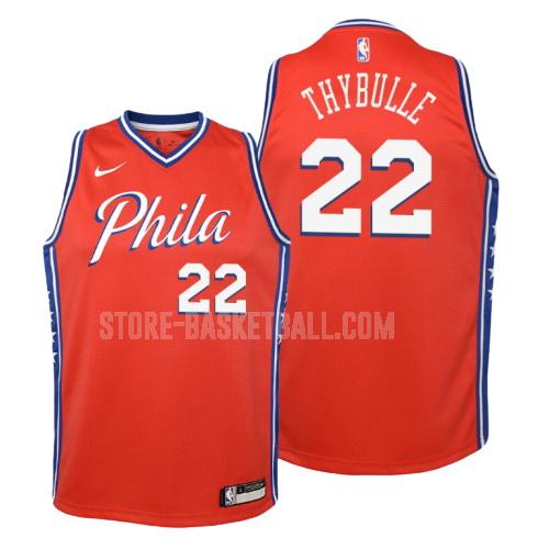 philadelphia 76ers matisse thybulle 22 red statement youth replica jersey