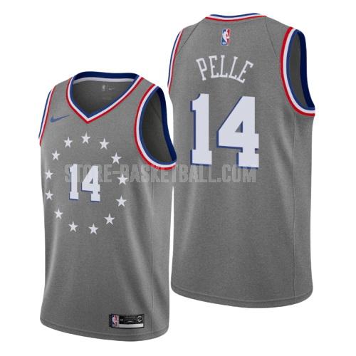 philadelphia 76ers norvel pelle 14 gray city edition men's replica jersey