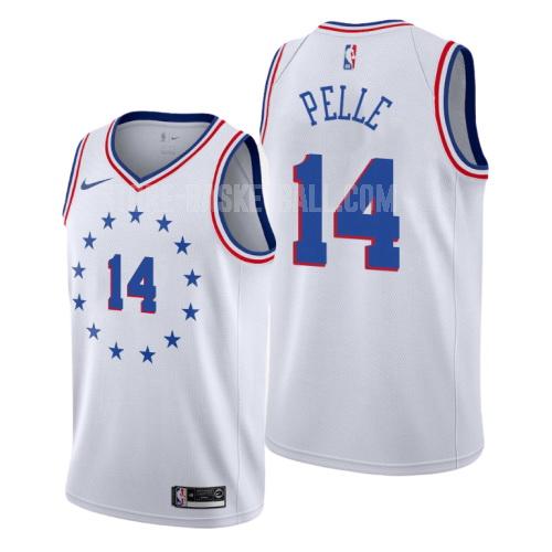 philadelphia 76ers norvel pelle 14 white earned edition men's replica jersey