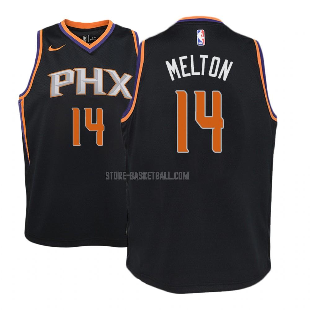 phoenix suns de'anthony melton 14 black statement youth replica jersey