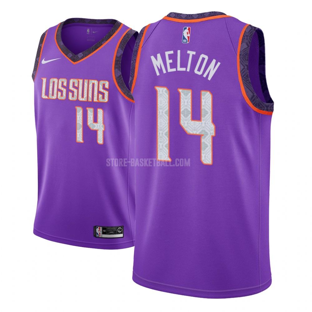 phoenix suns de'anthony melton 14 purple city edition men's replica jersey