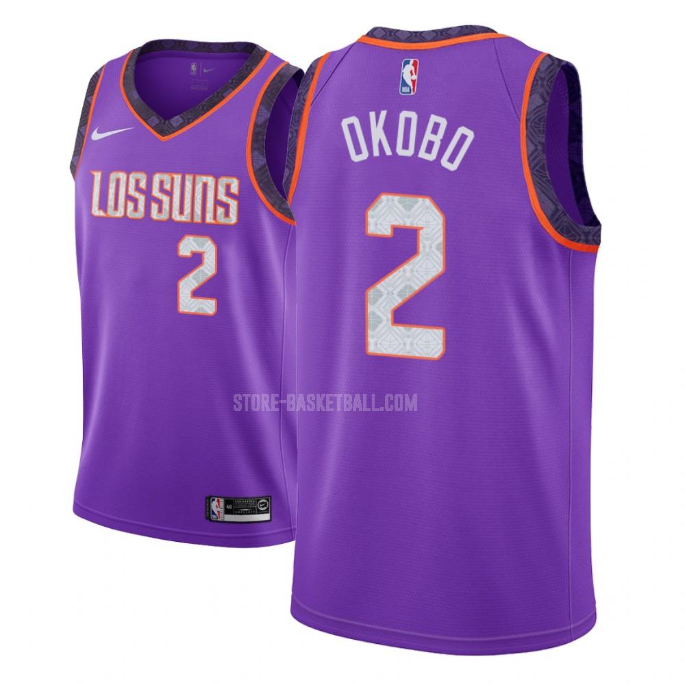 phoenix suns elie okobo 2 purple city edition men's replica jersey