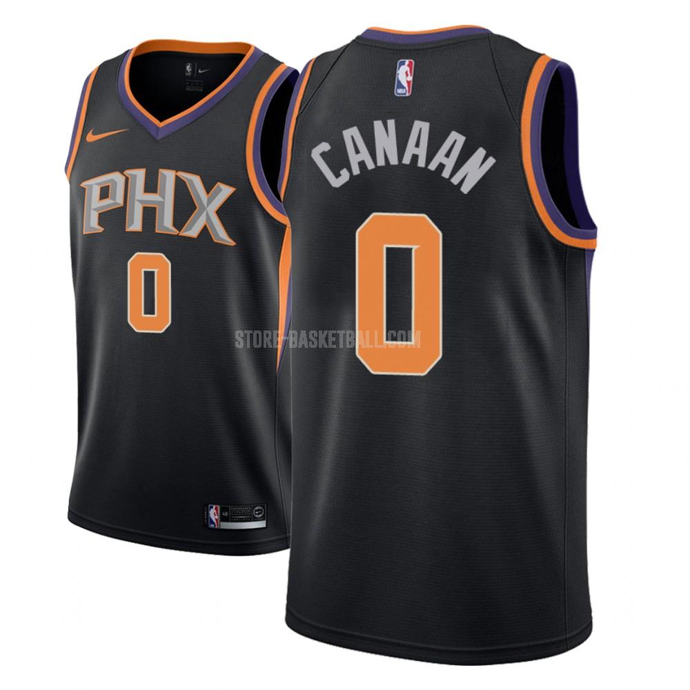 phoenix suns isaiah canaan 0 black statement men's replica jersey