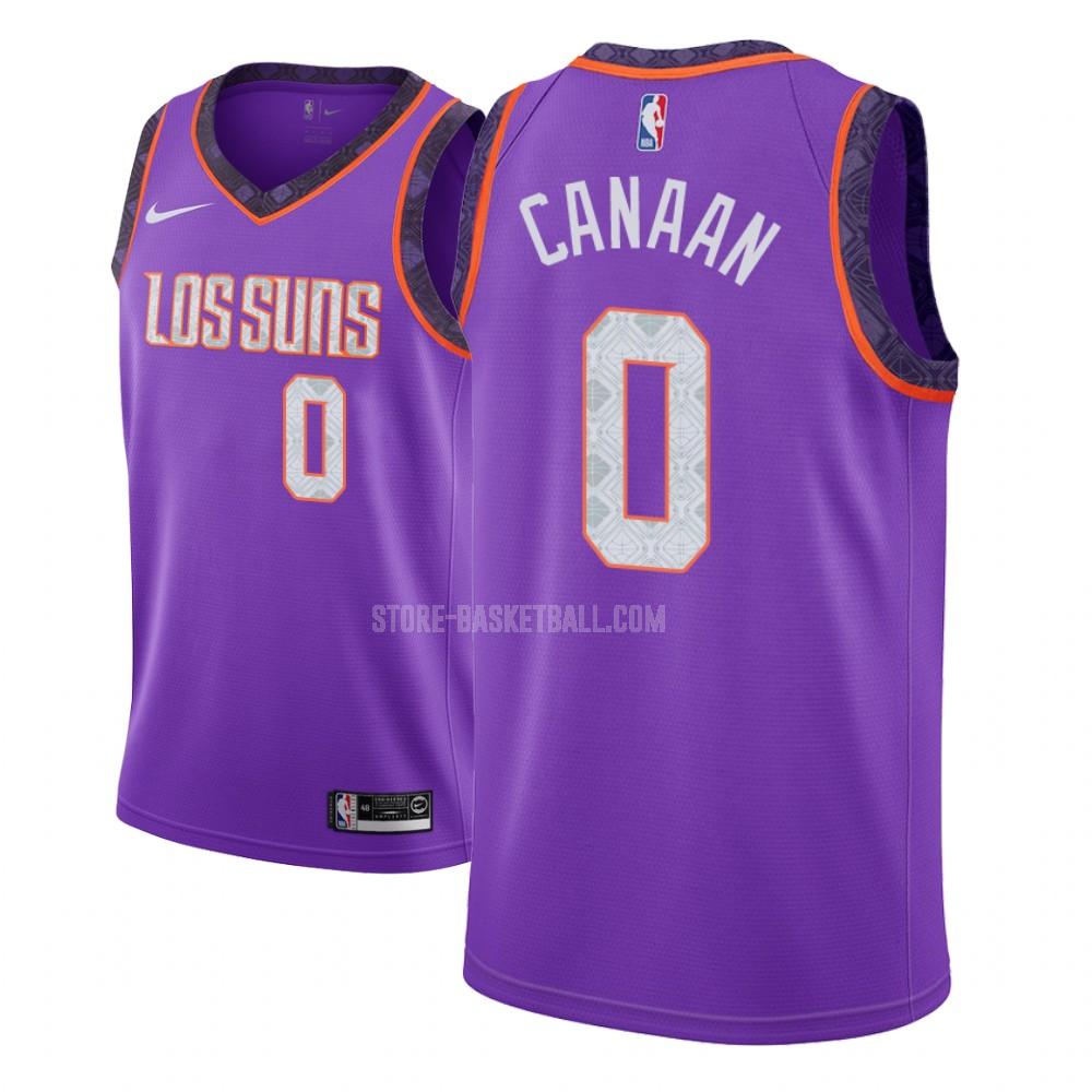 phoenix suns isaiah canaan 0 purple city edition men's replica jersey