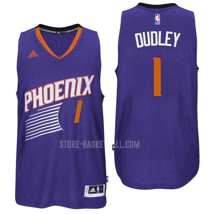 phoenix suns jared dudley 1 purple road swingman men's replica jersey