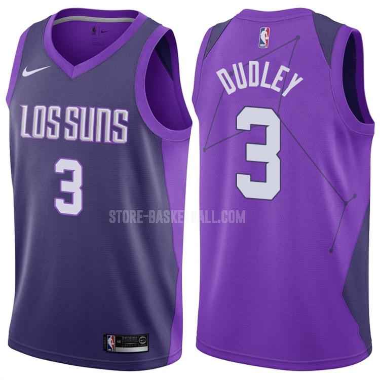 phoenix suns jared dudley 3 purple city edition men's replica jersey
