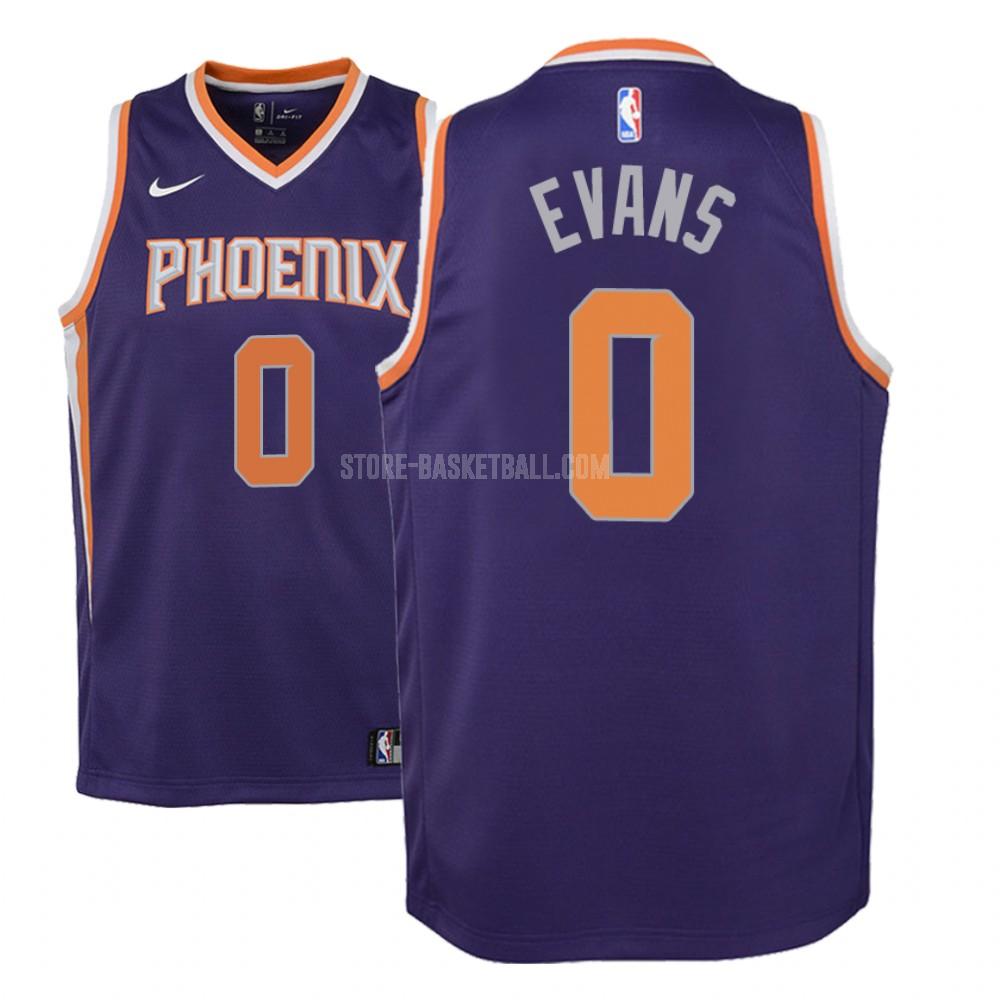 phoenix suns jawun evans 0 purple icon youth replica jersey
