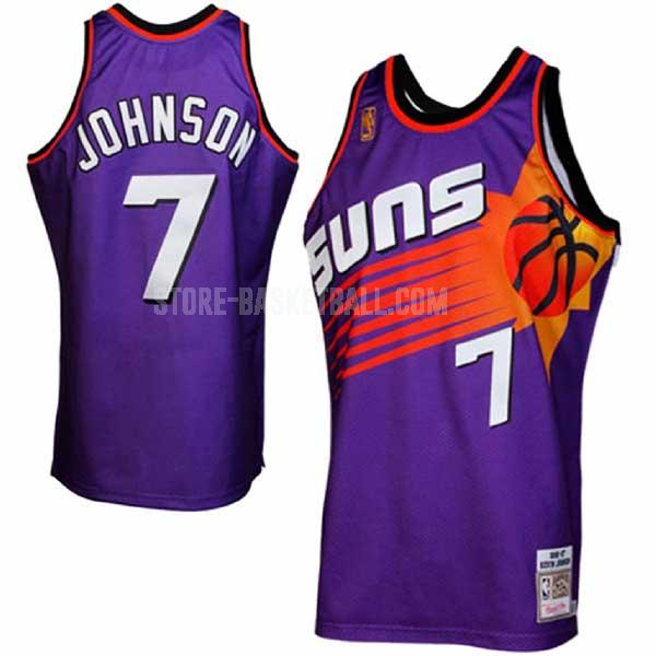 phoenix suns kevin johnson 7 purple throwback men's replica jersey