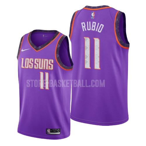 phoenix suns ricky rubio 11 purple city edition men's replica jersey