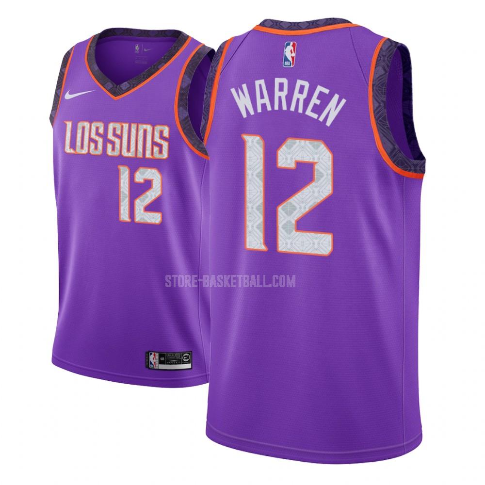 phoenix suns tj warren 12 purple city edition men's replica jersey