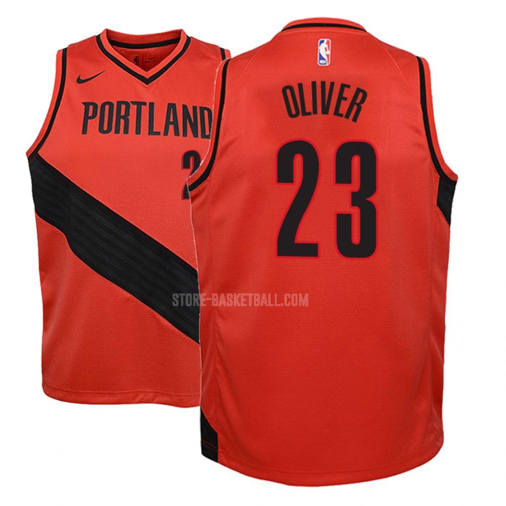portland trail blazers cameron oliver 23 red statement youth replica jersey