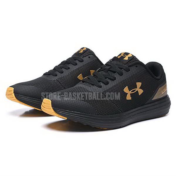 run25 black breathable men's under armour running shoes