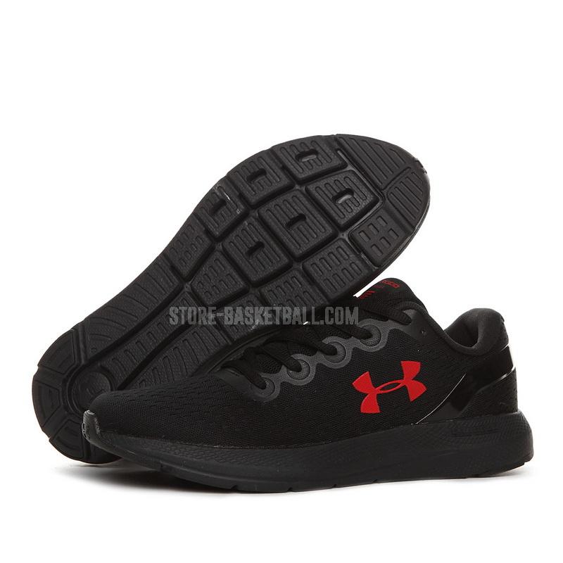 run51 black charged impulse men's under armour running shoes