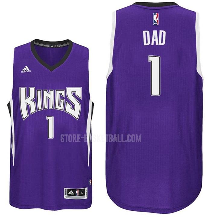 sacramento kings dad 1 purple fathers day men's replica jersey