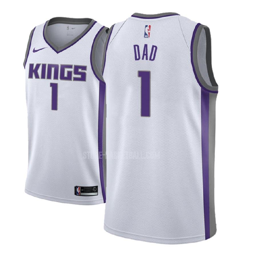 sacramento kings dad 1 white fathers day men's replica jersey