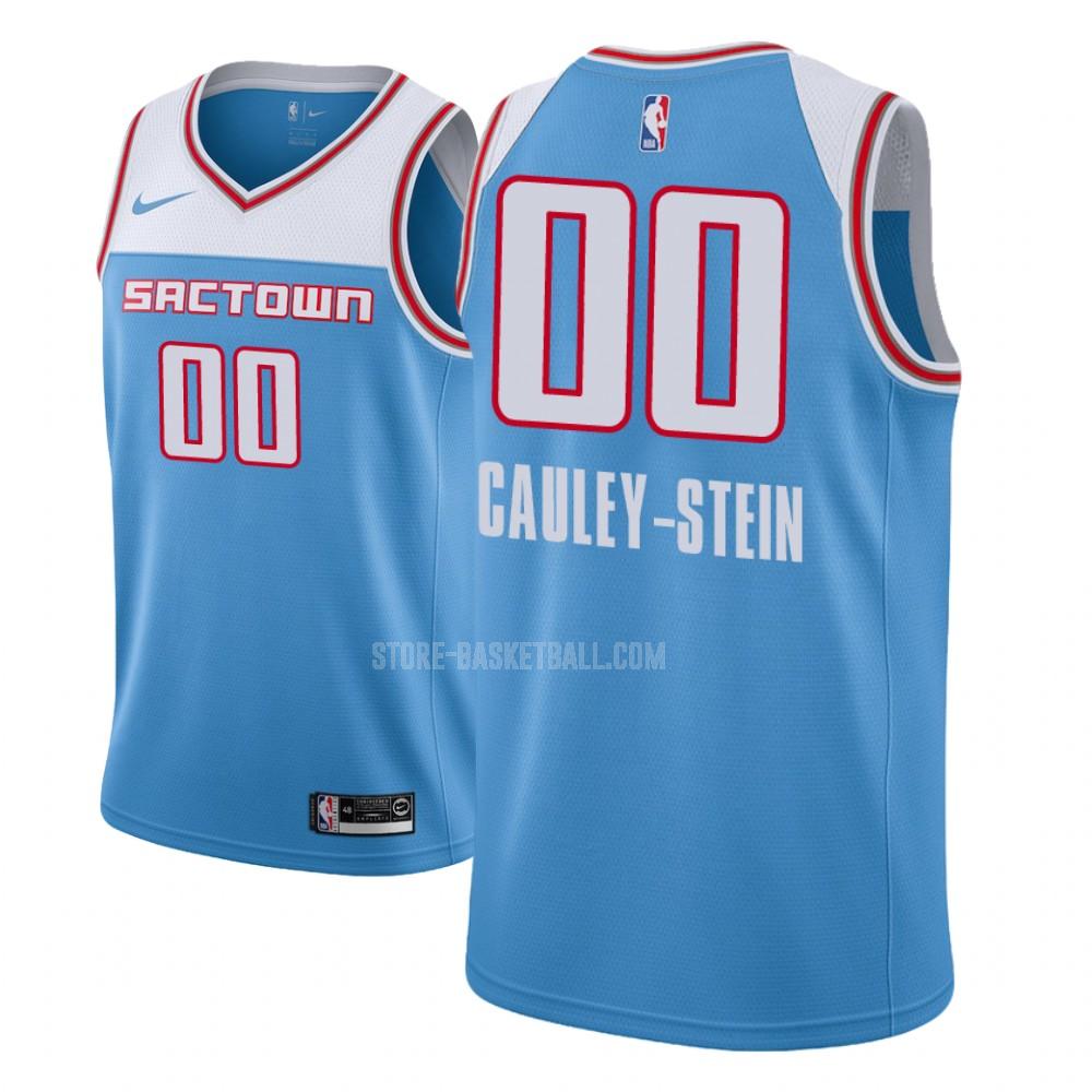 sacramento kings willie cauley stein 0 blue city edition men's replica jersey