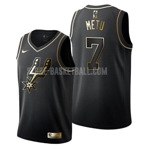 san antonio spurs chimezie metu 7 black golden edition men's replica jersey