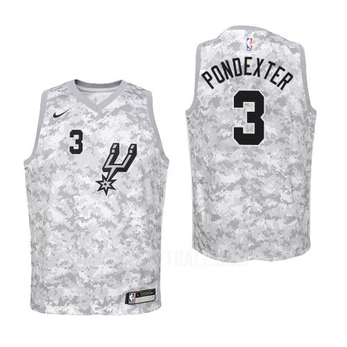 san antonio spurs quincy pondexter 3 camo earned edition youth replica jersey