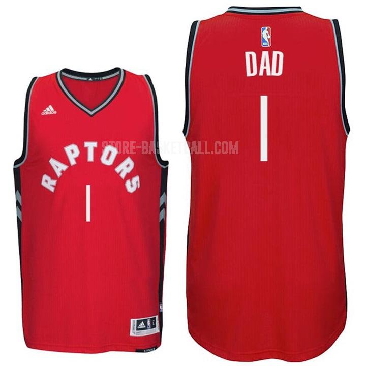 toronto raptors dad 1 red fathers day men's replica jersey