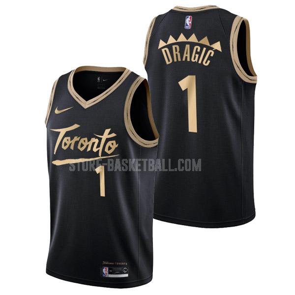 toronto raptors goran dragic 1 black city edition men's replica jersey
