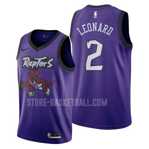toronto raptors kawhi leonard 2 purple throwback men's replica jersey